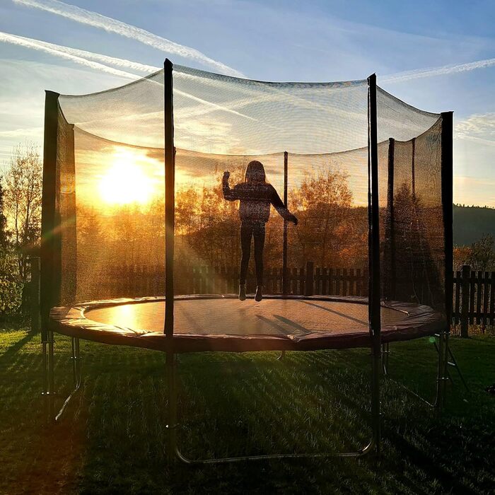 Батут для дітей на вулицю Ø 305 см, повний комплект, чорний