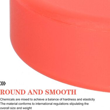 Хокейні шайби VANZACK для гри та тренувань: 4 шт. (7x7 см, червоні)