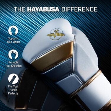 Боксерські рукавички Hayabusa T3 16oz білі/золоті
