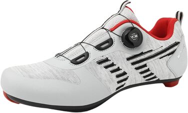 Шкарпетки для велоспорту та MTB для чоловіків, дихаючі, амортизуючі, сумісні з гірськими велосипедами та шосе, для занять велоспортом в залі (біла гума, 46 EU)