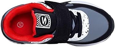 Дитячі спортивні кросівки для занять у залі: дихаючі, легкі, для бігу та активного відпочинку, чорно-червоні, 34 EU