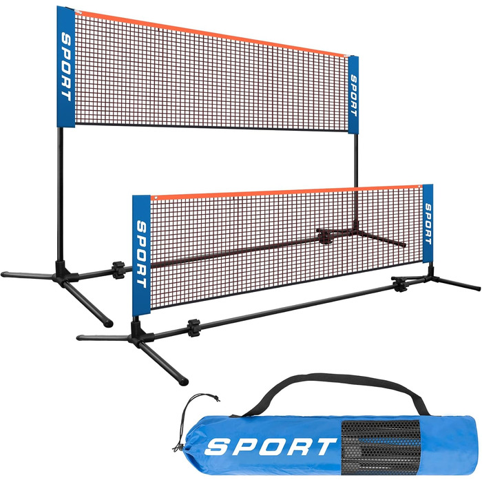 Набір для бадмінтону та піклболу AKOZLIN: регульована висота, сумка для перенесення, універсальне поле для бадмінтону, волейболу, тенісу, піклболу та футбольного тенісу