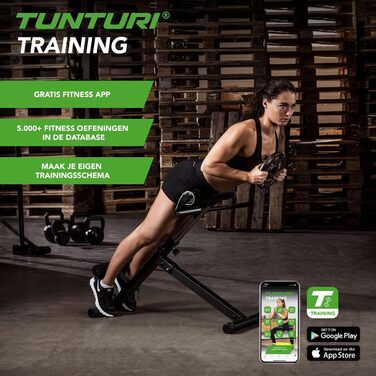 Тренажер для спини Tunturi CT40, гіперекстензія, регульований римський стілець на 7 положень, складаний