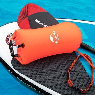 Надувна плавуча рятувальна подушка Naturehike 18L, водонепроникний мішок для плавання, пляжна сумка з регульованим поясом, помаранчевий