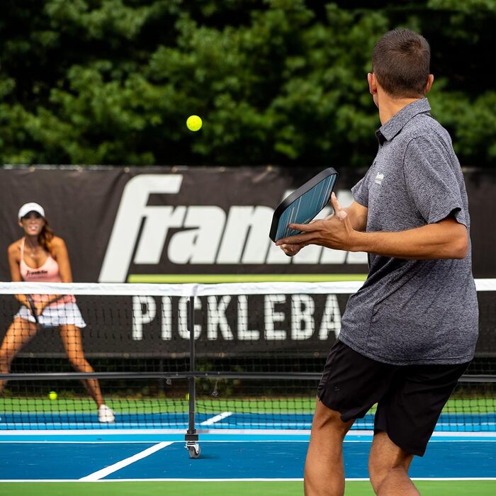 Портативна сітка для піклболу Franklin Sports 6,7 м з колесами та сумкою для транспортування, офіційний розмір, для вулиці