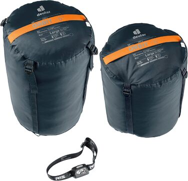 Спальний мішок Deuter Orbit -5° EL (Extra Long) - Колір Chestnut-Ink, ліва блискавка