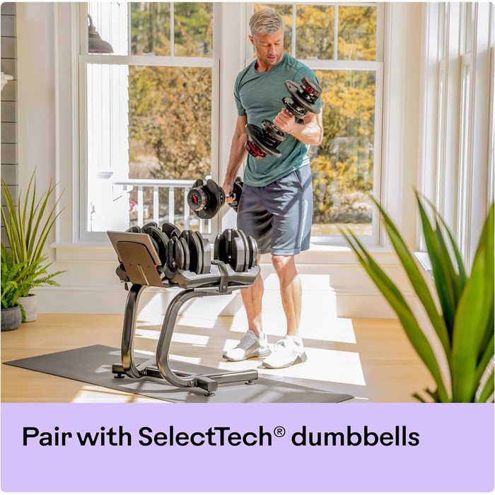 Стійка для гантелей Bowflex з медіа-полицею, стійка для фітнес-аксесуарів