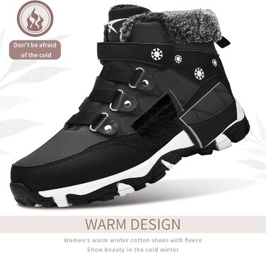Черевики зимові жіночі ASHION. Зимове взуття, черевики для ходьби, теплі, утеплені, черевики снігові, зимові, Outdoor, Trekking, 39 EU, чорний
