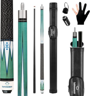 Біліардна кий HomeSeason 57'' з нейлоновою намотуванням, професійна, низька дефлекція, у сумці