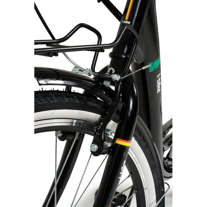Електровелосипед i-Bike City Easy Urban для дорослих, унісекс, з педальною підтримкою, чорний, універсальний розмір