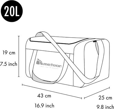 Спортивна сумка для дітей та підлітків Meteor 20-40L, сумка для басейну, школи та подорожей, помаранчево-сіра
