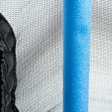 Батут для дітей Salty 140 см з сіткою, захистом та блискавкою, блакитний (для дому та вулиці)