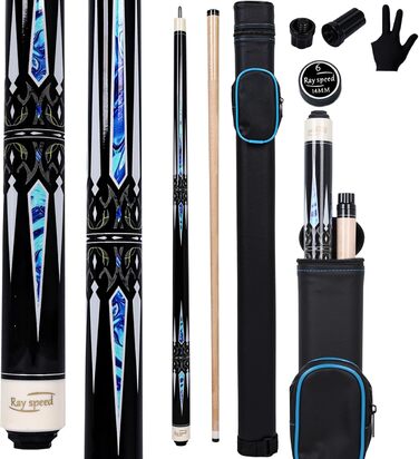Професійний більярдний кий Ray Speed CGB-600 з жорстким кейсом: канадський клен, 58' (2-х частинний), 19 oz