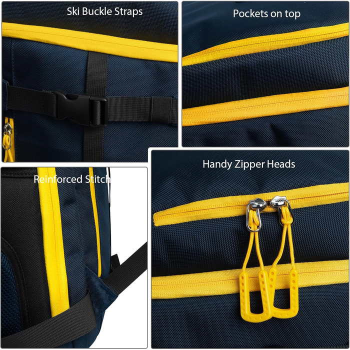 Сумка для лиж HP з відділенням для шолома, 70L (Блакитна)