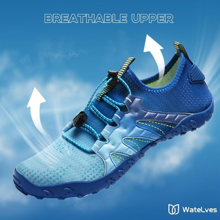 Чоботи для плавання WateLves: чоловічі та жіночі, для пляжу, води, серфінгу, 42 EU, темно-синій