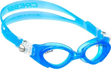 Маска для плавання Cressi Crab 2/7 років (Світло-блакитна, прозора лінза) - Зроблено в Італії
