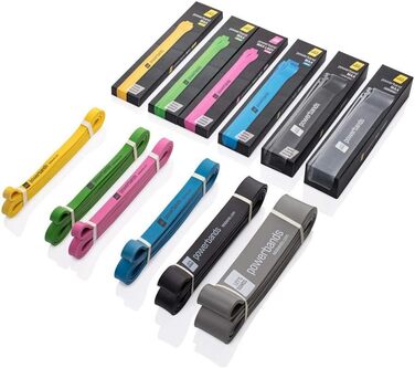 Силові фітнес-стрічки Let’s Bands Powerbands MAX чорні (5 рівнів опору, для ефективного тренування всього тіла, з 60-денним доступом до онлайн-тренувань у додатку Lets Bands, extra strong)