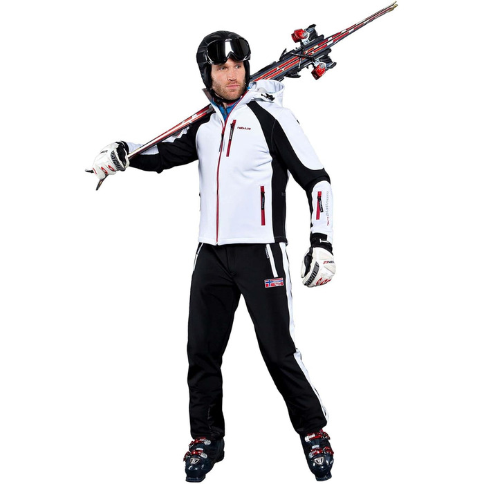 Куртка гірськолижна Nebuus Softshell Rockshe чоловіча чорно-біла (3XL)