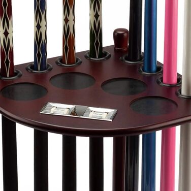 Підставка для більярдних київ з лічильником очок на 8 київ та кулі (махагоні)