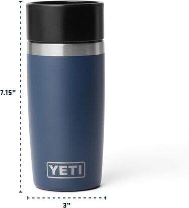 Термофляга YETI Rambler 12 oz (355 мл) з кришкою Commuter – не протікає, вакуумна ізоляція, нержавіюча сталь (Ridgeline)