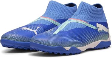 Кросівки футбольні PUMA Future 7 Match+ Ll Tt, 43 EU, блакитний/білий/м'ятний