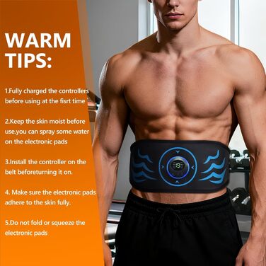 EMS тренажер для пресу, електричний, 12 режимів, 20 інтенсивностей, для розвитку м'язів пресу, Zero Hard Homeful