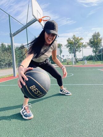 Баскетбольний м'яч BESTIF розмір 5/7 для дітей та дорослих. NBA, тренування, indoor/outdoor, чорний/золотий