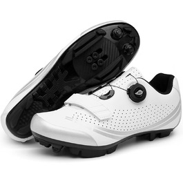 Кросівки для їзди на велосипеді MTB: чоловічі та жіночі, для шосе та гірського велосипеда, SPD, білі, 43 EU