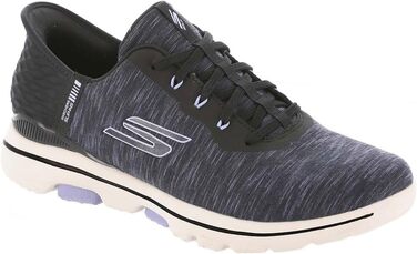 Жіночі гольф-кросівки Skechers Go Walk 5 Relaxed Fit, чорно-лавандові (41 EU)