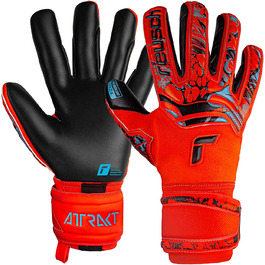 Воротарські рукавички Reusch Attrakt Gold X для дорослих, з відмінним зчепленням, внутрішнім швом, розмір 8, червоно-синьо-чорні