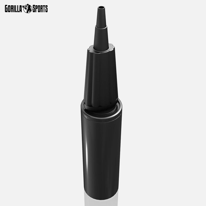 Фітнес м'яч GORILLA SPORTS 75 см, анти-вибуховий, до 500 кг, з насосом, для йоги, офісу, тренувань, сірий