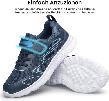 Дитячі кросівки Raoendis для хлопчиків та дівчаток: зручні, дихаючі, для занять спортом та активного відпочинку (26 EU, морська блакить)