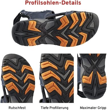 Трекінгові сандалі NORDCAP для жінок та чоловіків, зручні для піших прогулянок, з профільною підошвою та застібкою-липучкою, розміри 37-46, різні кольори, джинсовий синій