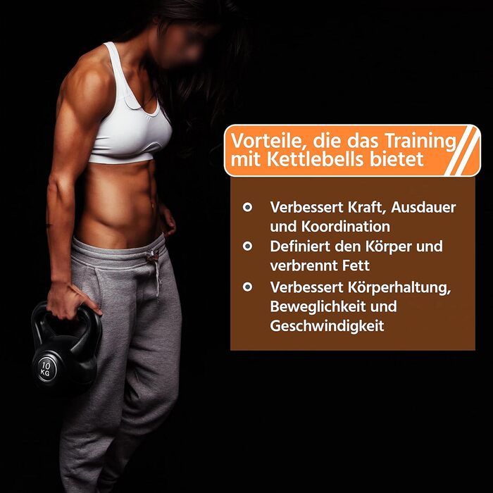 Kettlebell Yaheetech для кроссфіту та силових тренувань, 6-20 кг, з пластиковим покриттям