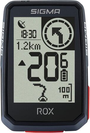 Велокомп'ютер GPS SIGMA ROX 2.0 для велосипеда, унісекс, чорний, навігація, GLONASS, водозахист, 44,9x73,6x18,4 мм
