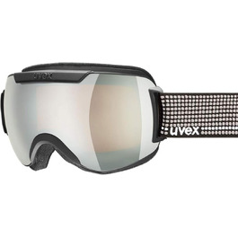 Гірськолижна маска Uvex Downhill 2000 чорна з подвійною лінзою litemirror silver S3