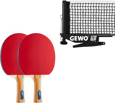GEWO CS Clip – міцна сітка для настільного тенісу, металева фіксація, регулювання висоти, чорна, 152,5 см