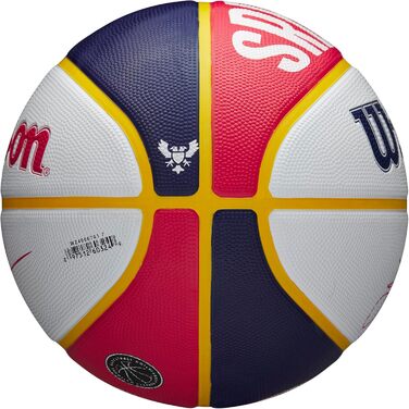 Баскетбольний м’яч Wilson №7, синьо-жовтий, універсальний
