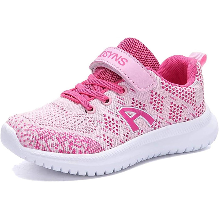 Дитячі кросівки для дівчаток та хлопчиків: спортивні, для бігу, прогулянок, рожеві, розмір 34