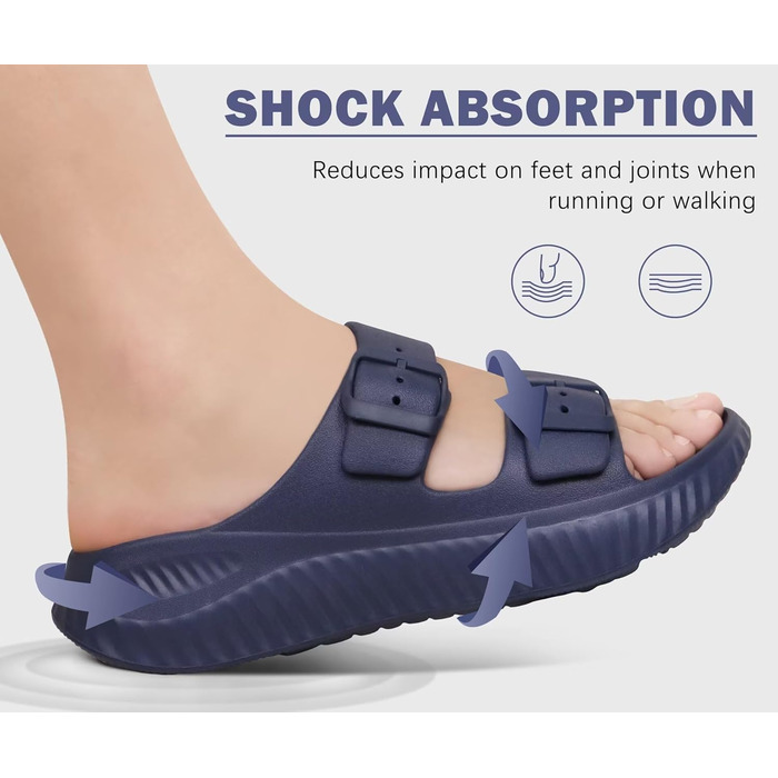 Жіночі сандалії KuaiLu для відновлення, спортивні слайдери з підтримкою склепіння стопи, ортопедичні, проти плоскостопості, для літа, синій, 41 EU