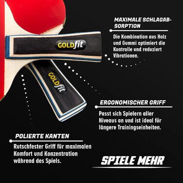 Набір для настільного тенісу 2 шт. Ping Pong для початківців та професіоналів, набір для гри на вулиці з 2 ракетками + 3 м'ячами, ракетки для настільного тенісу для відпочинку та змагань, з чохлом