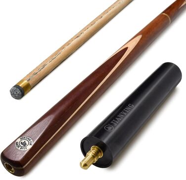 Аонетигер - Біліардний кий для снукеру 3/4 з'єднання, ручної роботи, з шафтом з ясену, 3 частини, 57'' (145 см), 18oz, наконечник 10mm, з аксесуарами, кейс/сумка в комплекті