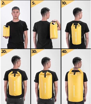 Водонепроникний мішок ROCKBROS Dry Bag для водного спорту, пляжу, плавання, каякінгу, рафтингу, вітрильного спорту (20 л, камуфляж)