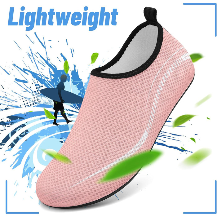 Аквашузи для плавання та водних видів спорту, неопренові шльопанці для жінок та чоловіків, розмір 40 EU, рожеві