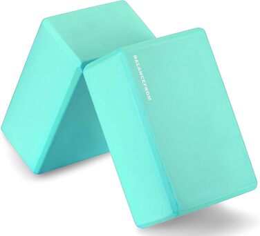 Набір з 2 високощільних йога-блоків BalanceFrom GoYoga 9x6x4 дюйми, зелений, нова версія