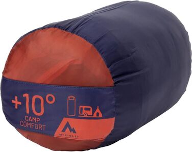 Спальний мішок McKinley Camp Comfort II 10°C червоно-синій 195L для кемпінгу