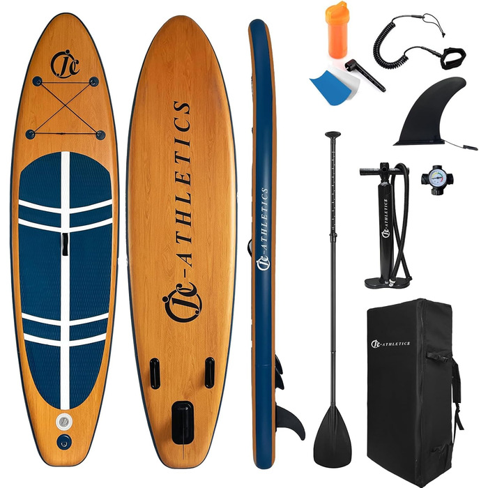 Надувна SUP-дошка JC-ATHLETICS 15,2 см, комплект із веслом, рюкзаком та аксесуарами, нековзке покриття, плавник, ручний насос