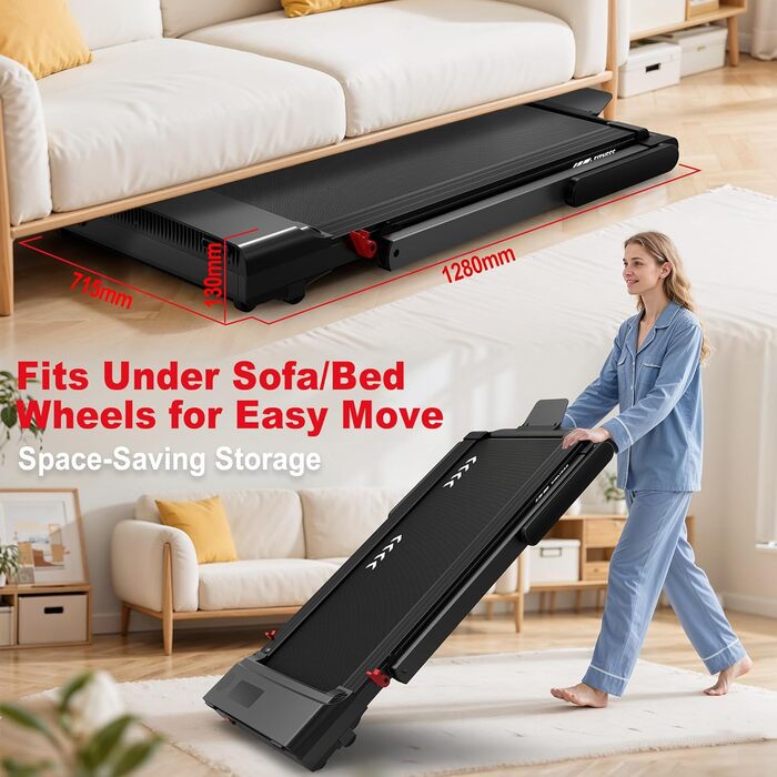 Бігова доріжка Orisyn для дому | 3-в-1 Walking Pad з мотором 2.5PS | 12 км/год, Bluetooth та 12 програм | Dual-LED, складаний, сумісний з APP | Ідеально для невеликих приміщень та домашніх тренувань Dual Mode, макс. 12 км/год, 12 програм та Dual-LED