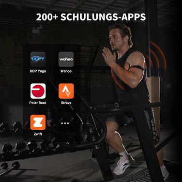 Пульсометр COOSPO HW9 з Bluetooth ANT+ та LED-сенсором, водонепроникний IP67, сумісний з Polar, Wahoo, Garmin, Zwift, Elite, HRV. Чорний