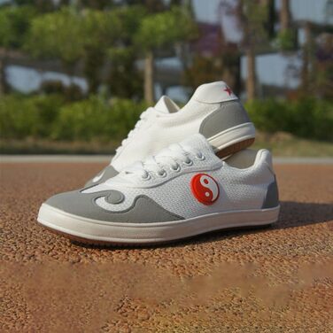 Вусінь-фу: Кросівки для тренувань та занять Вусінь-чуань, легкі, з неслизькою підошвою, для чоловіків та жінок (44 EU, білий)